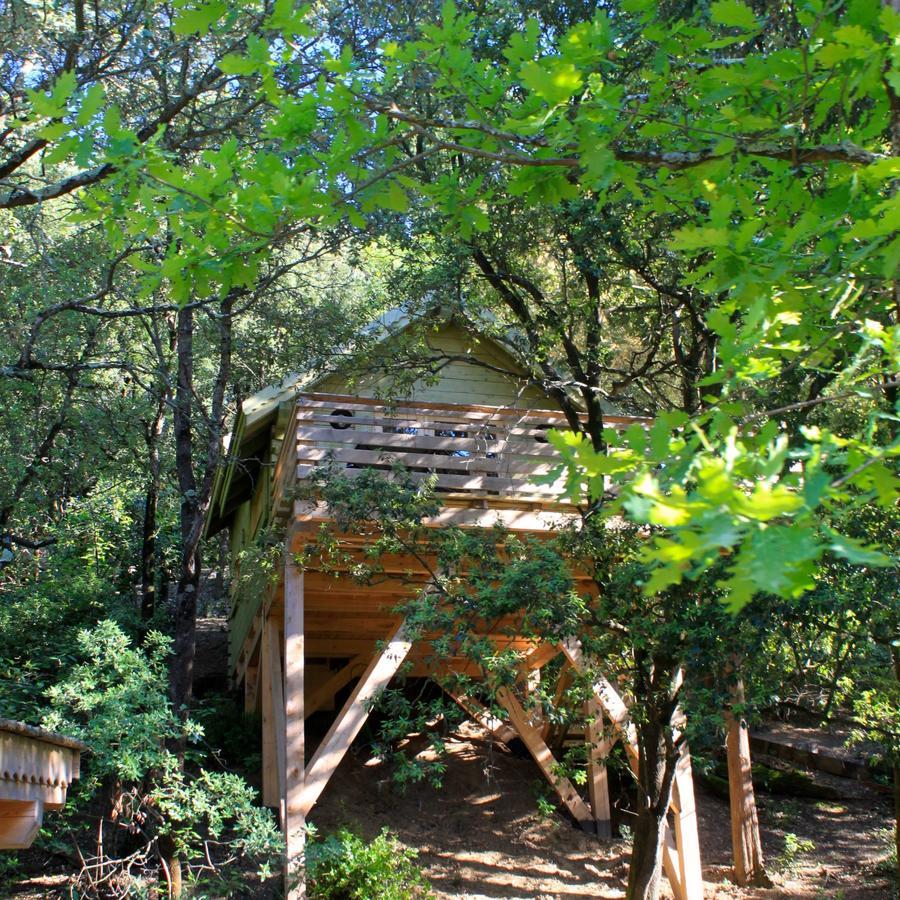 Villedubert Les Cabanes Dans Les Bois Logis Hotel חדר תמונה